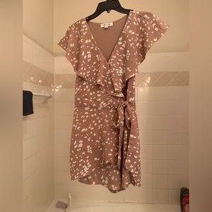 She and Sky Pink Skirted Romper Size M